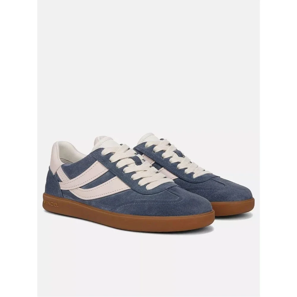 Vince. Women’s Oasis Huntington Blue Suede Powder Pink Sambas Sneakers 6.5 US